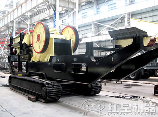 紅星履帶式液壓驅動破碎站，助力建筑垃圾變廢為寶